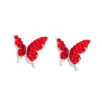 Butterfly Rhinestone Beads 20mm Colorful Alloy Embedded 10pcs 5