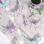 Butterfly Rhinestone Beads Alloy Sparkling Wings 2pcs 2