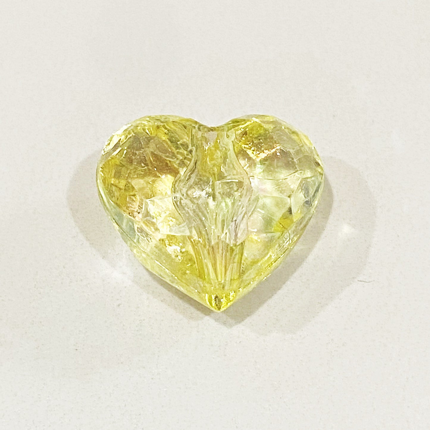 Clear Heart and Star Acrylic Beads 17-20mm Iridescent AB Coated 20pcs 14
