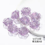 Pearl Imitation Camellia Acrylic Beads 10-18mm ABS Plastic 50pcs 21
