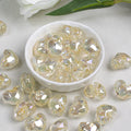 Floral Faceted Heart Acrylic Beads 20mm Resin 5pcs 6
