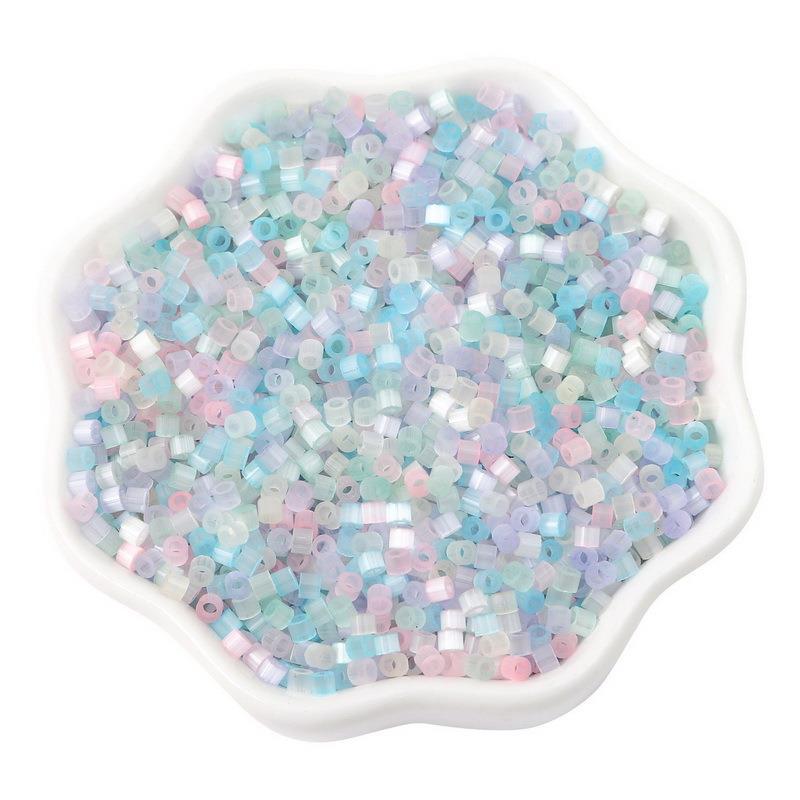 Antique Cat Eye Rice Seed Glass Beads 2.5mm Translucent Glow 740pcs 39