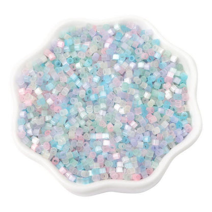 Antique Cat Eye Rice Seed Glass Beads 2.5mm Translucent Glow 740pcs 39