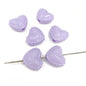 Glossy Painted Lace Heart Acrylic Beads 18mm Colorful Pastel 50pcs 17
