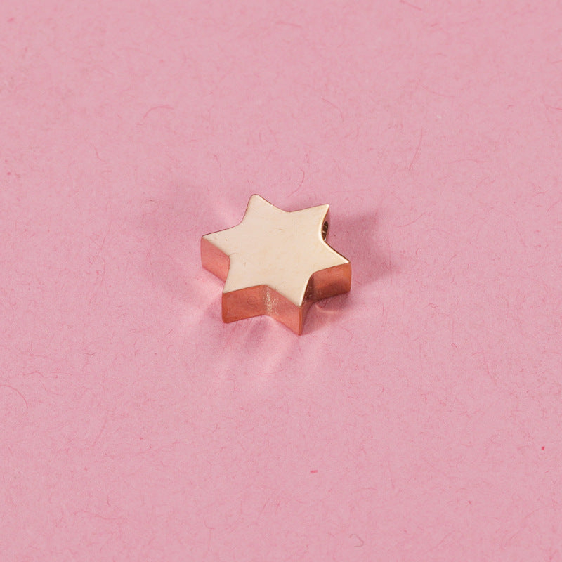 Stainless Steel Star Metal Beads 8mm Polished Color Retaining 10pcs 4