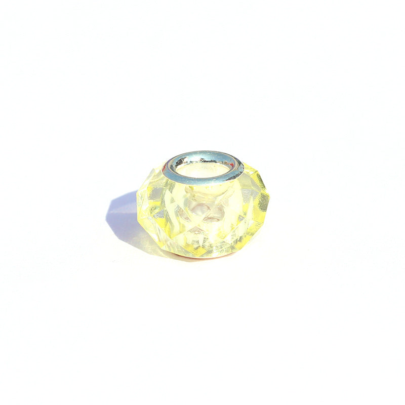 Acrylic Facet Spacer Beads 14mm Large Hole 100pcs 18