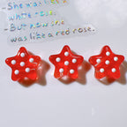 Dotted Rainbow Star Acrylic Beads 18mm Glossy Texture 10pcs 6