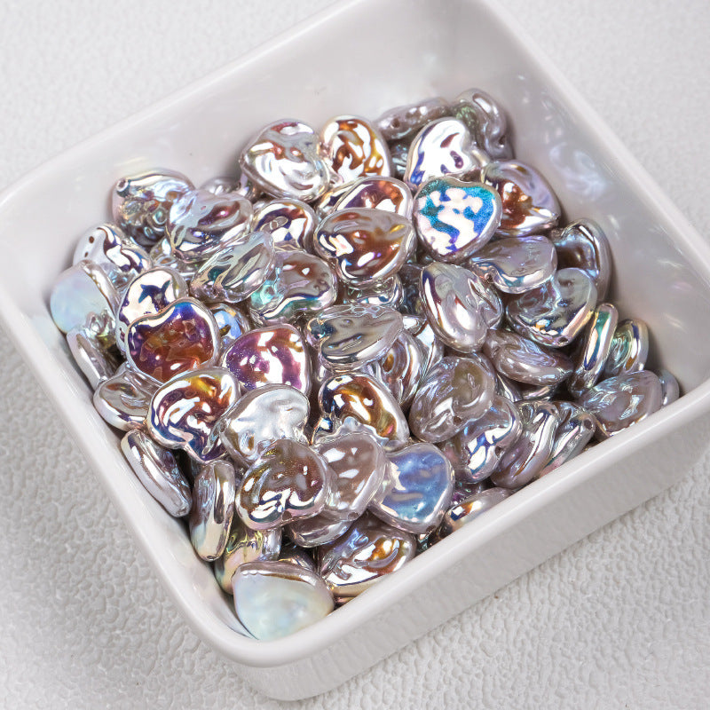 Baroque Irregular Heart Acrylic Beads 14mm Imitation Pearl 20pcs 7