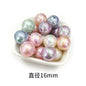 Plating Round Acrylic Beads 16mm Iridescent Wrinkle Texture 50pcs 11