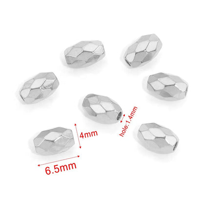 Stainless Steel Faceted Metal Beads 3-6.5mm Mixed Gold and Steel 10pcs 11