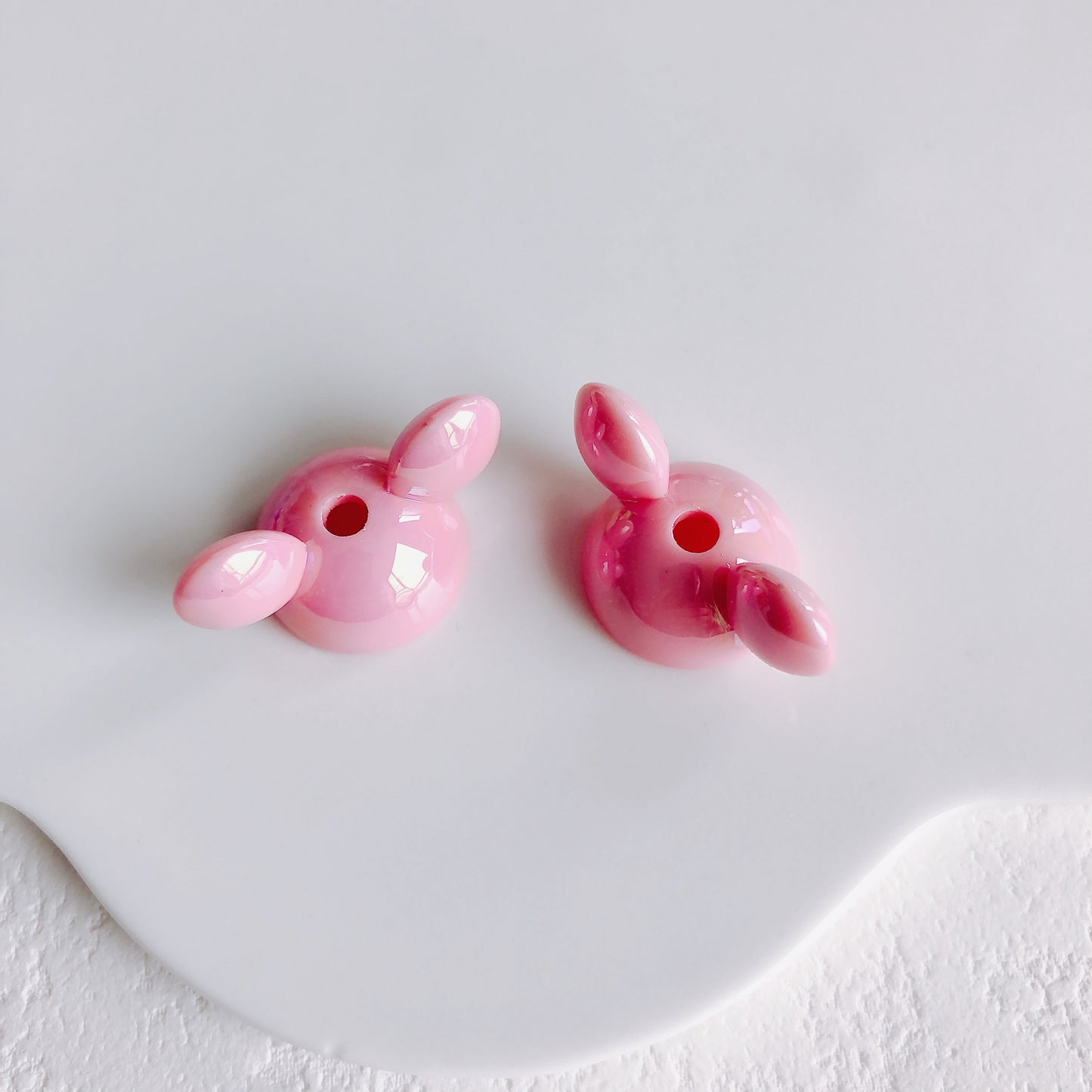 UV Plating Mickey Acrylic Bead Caps 18mm Glossy Mixed Colors 20pcs 7