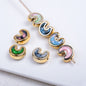 Opal Embedded Butterfly Moon Acrylic Beads 11-15mm Mixed Shapes 50pcs 5