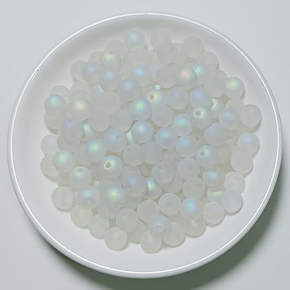 Czech Glass Beads Round 8mm Glossy Translucent Mix 100pcs 13