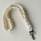 Stretchy Satin Scrunchie Lanyard Keychain Ruched Texture 49cm 1pc 4
