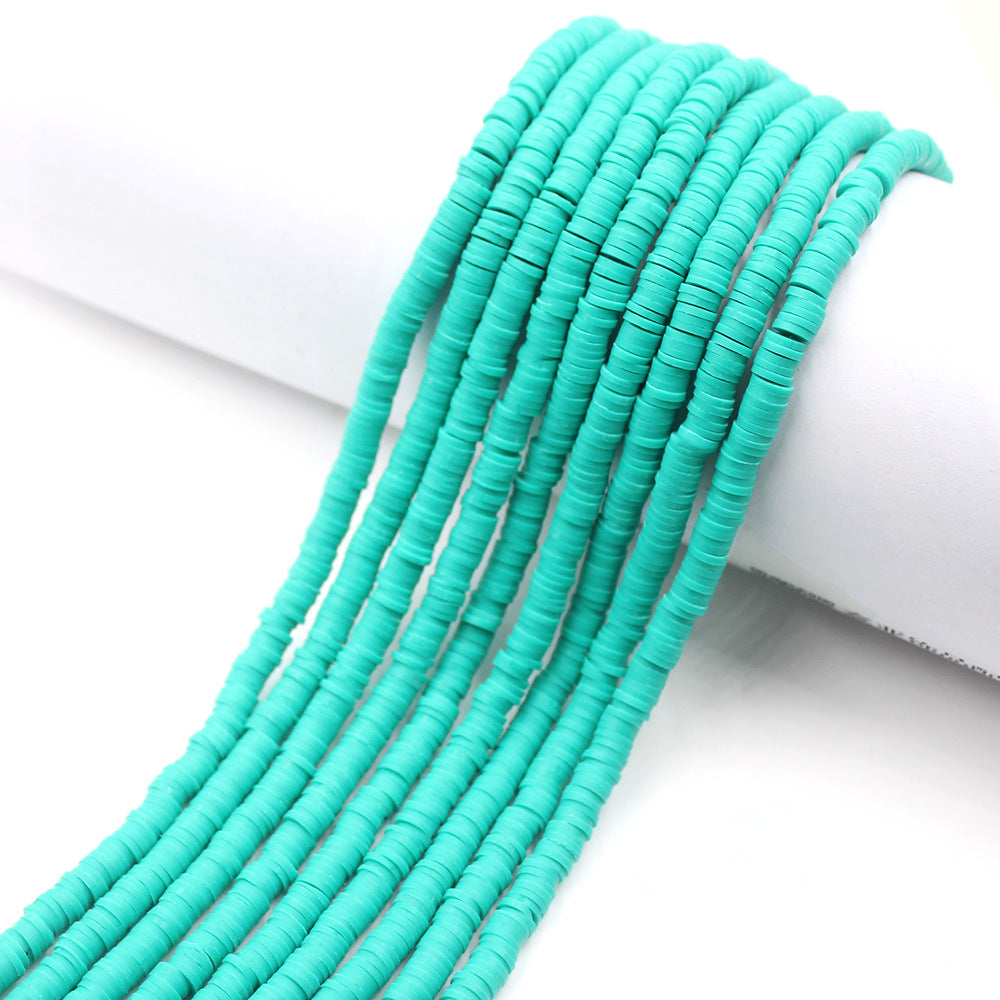Flat Clay Beads 6mm Solid Color Polymer Spacer Beads 10strands 36