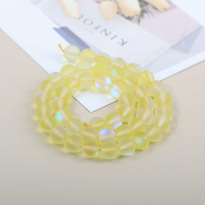 Mermaid Round Glass Beads 6mm Matte Pastel Jewel Tones 40pcs 6