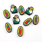 Silicone Focal Beads Religious Jesus Virgin Mary Detailed Figures 10pcs 5