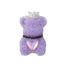 Sugar Crown Bear Rhinestone Focal Beads Alloy with Rhinestones 10pcs 5