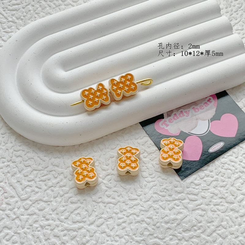 Christmas Series Metal Beads Baking Painted Alloy 20pcs 31