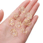 Lotus Transparent Glass Beads 16x21mm Pastel Colors 5pcs 16