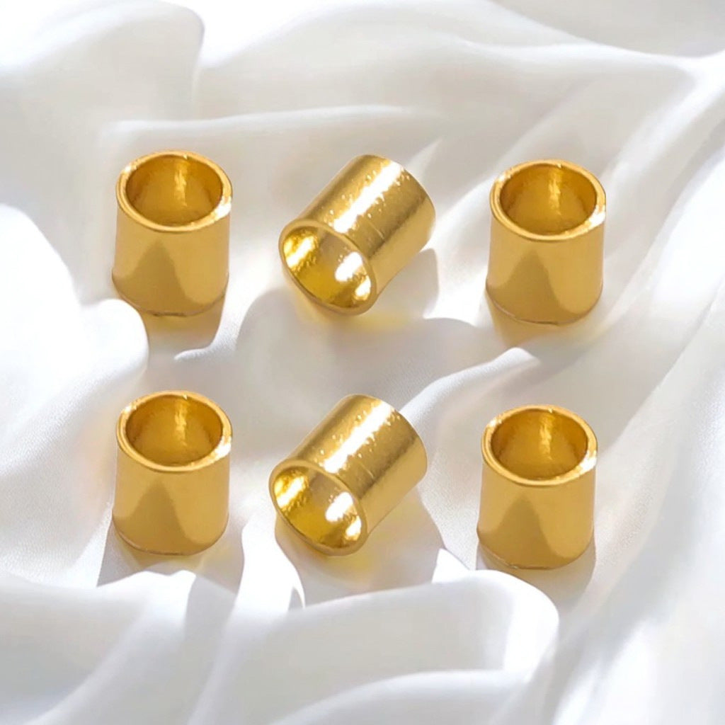 Stainless Steel Tube Metal Beads 1.5/2/2.5mm Crimp Style 200pcs 3