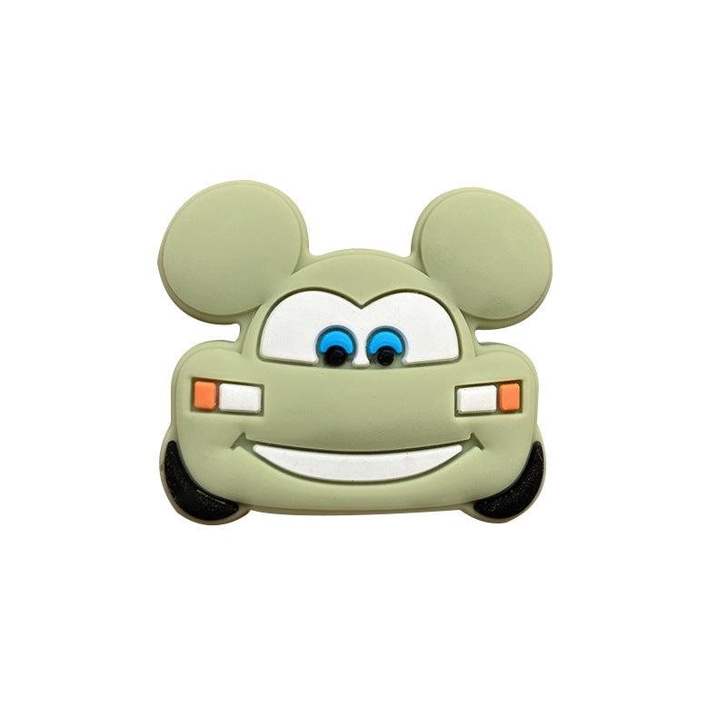 Silicone Focal Beads Automotive Car Design with Mouse Ears and Bright Expressions 20pcs 14