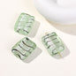 Lampwork Rectangular Glass Beads 20mm Silver Foil Striped 5pcs 8