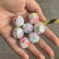 Embellished Bubblegum Beads 20mm Pearl Heart Cluster Assorted Colors 2pcs 12