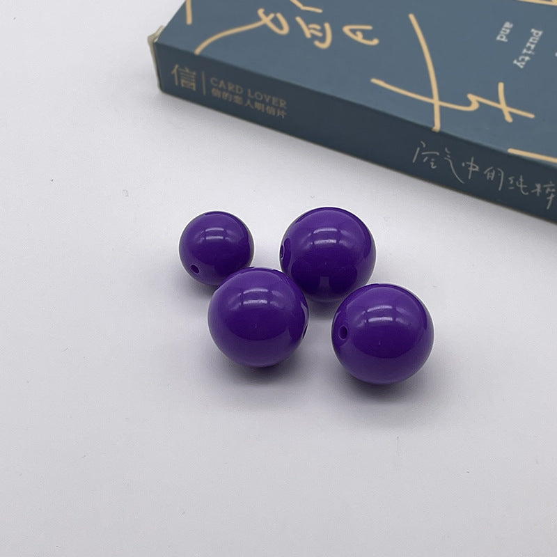 Opaque Bubblegum Beads 20mm Solid Color Glossy Mixed 113pcs 18