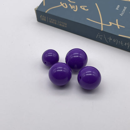 Opaque Bubblegum Beads 20mm Solid Color Glossy Mixed 113pcs 18
