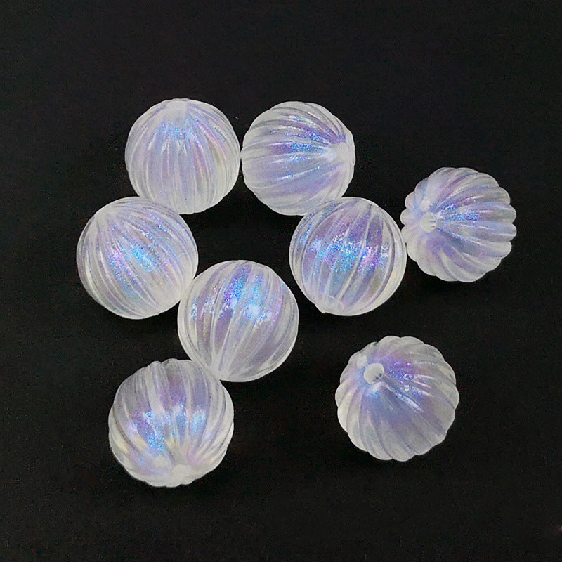 Transparent Aurora Laser Acrylic Beads Iridescent Mixed Shapes 2pcs 41