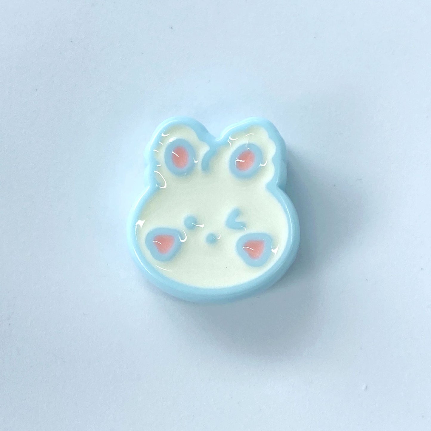 Hand-Painted Rabbit Acrylic Beads 22x24mm Glossy Pastel 100pcs 12