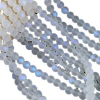 Frosted Round Glass Beads 8mm Fantasy Mermaid Soft Glow 100pcs 5