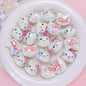 UV Plating Hello Kitty Acrylic Beads 20x22.5x17mm Glossy 5pcs 7