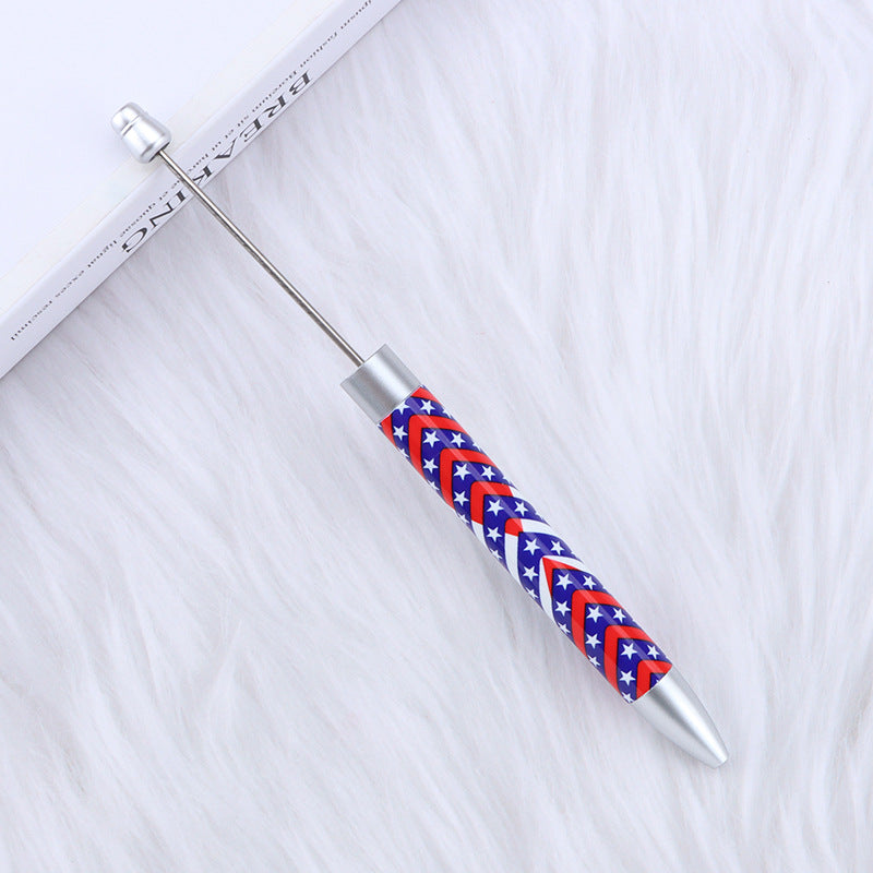 Beadable Ballpoint Pen Printed Flag Sunflower Pattern Long 167mm 8