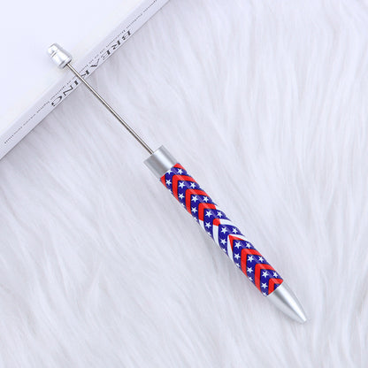 Beadable Ballpoint Pen Printed Flag Sunflower Pattern Long 167mm 8