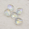Electroplated Stone Shaped Glass Beads 17mm Vivid Colors 80pcs 5