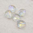 Electroplated Stone Shaped Glass Beads 17mm Vivid Colors 80pcs 5