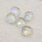 Electroplated Stone Shaped Glass Beads 17mm Vivid Colors 80pcs 5
