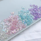Transparent Butterfly Acrylic Beads 16mm UV Plating Summer 30pcs 4