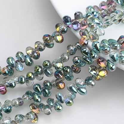 Crystal Teardrop Czech Glass Beads 6 9mm Iridescent Colors 100pcs 9