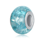Glass Large Hole Spacer Beads 14mm Rainbow Candy Section Striped 20pcs 3