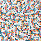 Cloud Clay Beads 10mm White Rainbow Polymer 200pcs 6