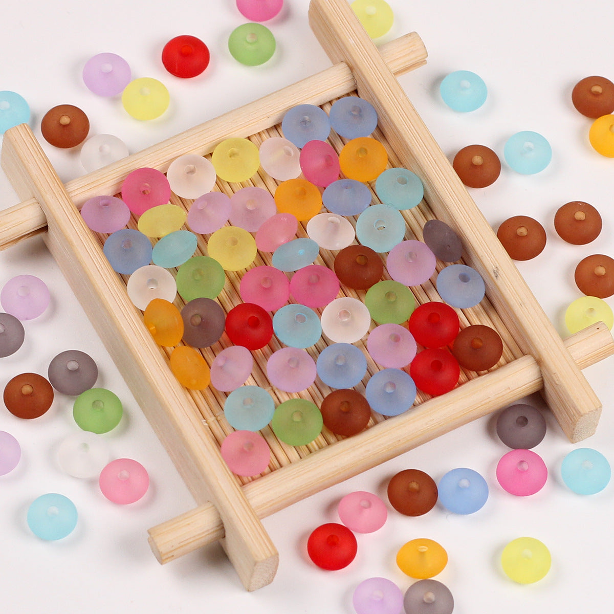 Acrylic Round Spacer Beads 8mm Matte Transparent Jelly Color 200pcs 3