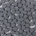 Round Clay Beads 10mm Black White Checkerboard Polymer 100pcs