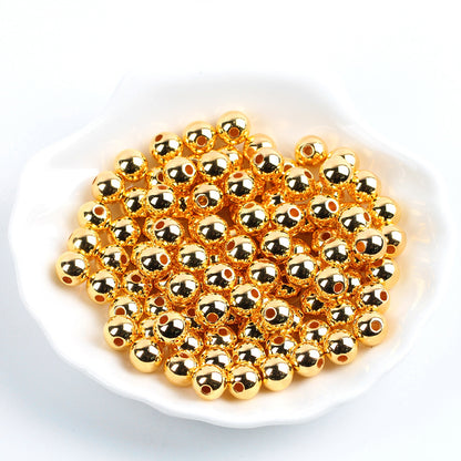 Solid Color Round Acrylic Beads 6mm Glossy Finish 600pcs 12