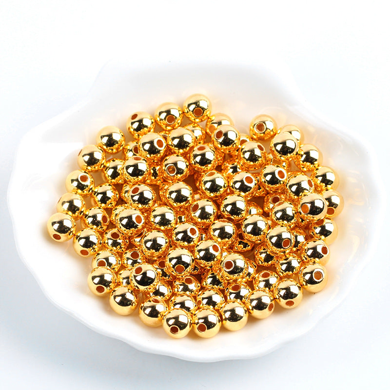 Solid Color Round Acrylic Beads 6mm Glossy Finish 600pcs 12