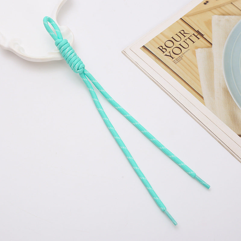 Two Tone Braided Rope Crochet Keychain Fabric Slim Durable 8pcs 12