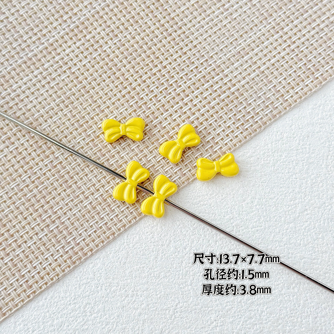 Baking Painted Christmas Tree and Bells Metal Beads 20pcs Festive Colors 8