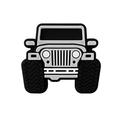Silicone Focal Beads Large Cars Front View Oversized Tires 20pcs 7